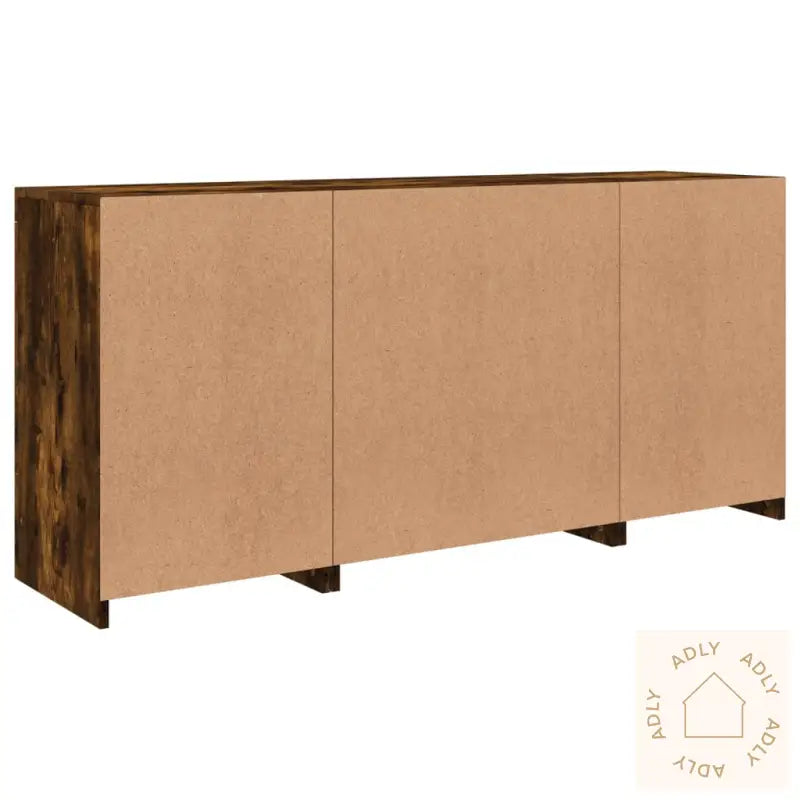 Skjenk Med Led-Lys Røkt Eik 142,5X37X67 Cm