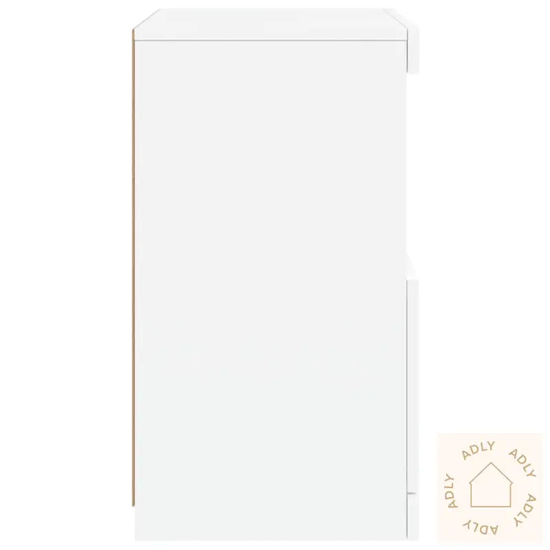 Skjenk Med Led-Lys Hvit 41X37X67 Cm