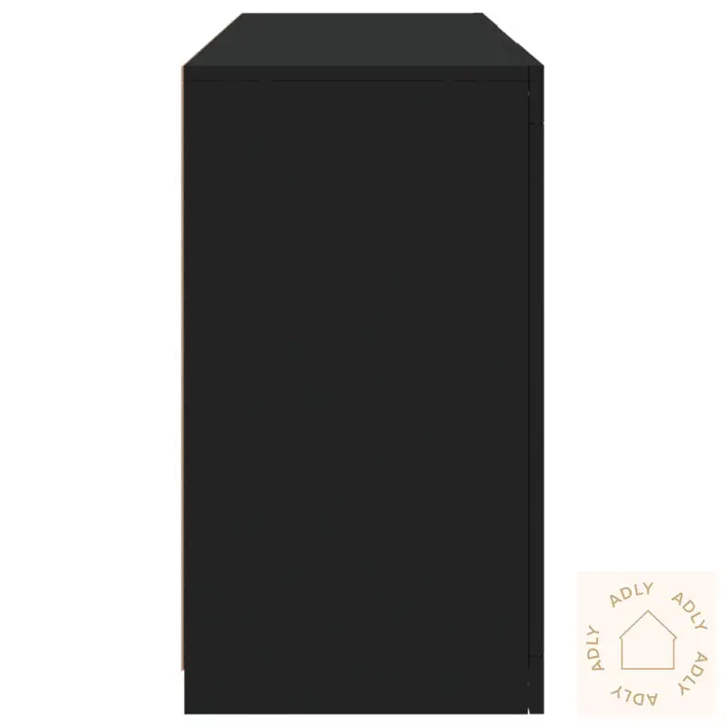 Skjenk Med Led-Lys Svart 123X37X67 Cm