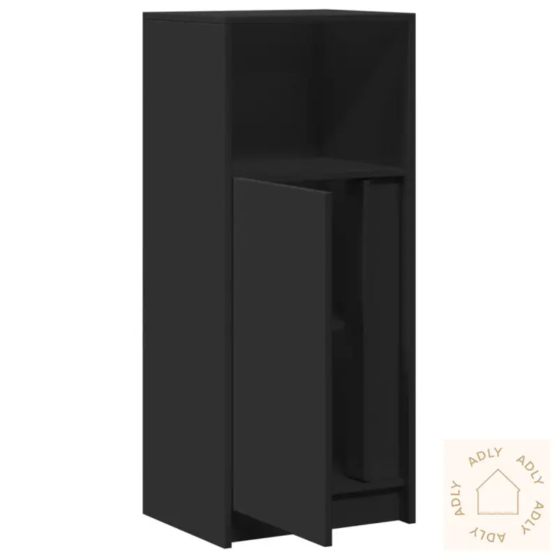 Skjenk Med Led Svart 42,5X34X100 Cm Konstruert Tre