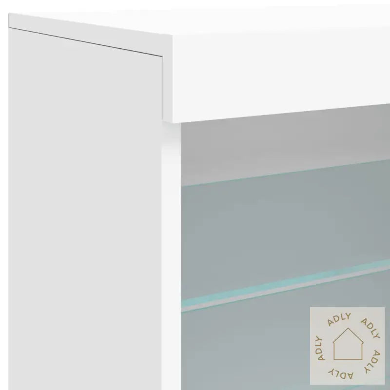 Skjenk Med Led-Lys Hvit 142,5X37X67 Cm