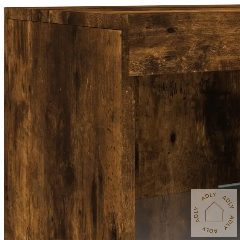 Skjenk Med Led-Lys Røkt Eik 162X37X100 Cm