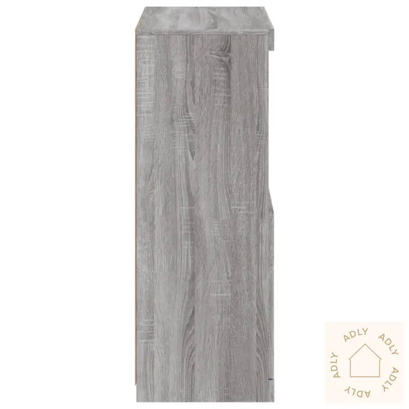 Skjenk Med Led-Lys Grå Sonoma 60,5X37X100 Cm