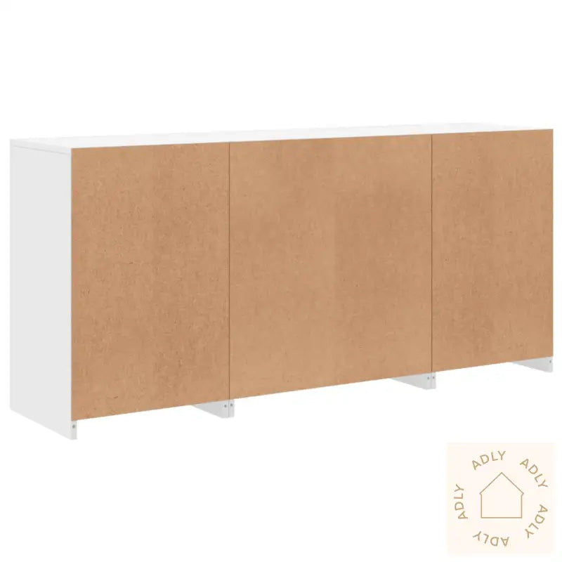 Skjenk Med Led-Lys Hvit 142,5X37X67 Cm