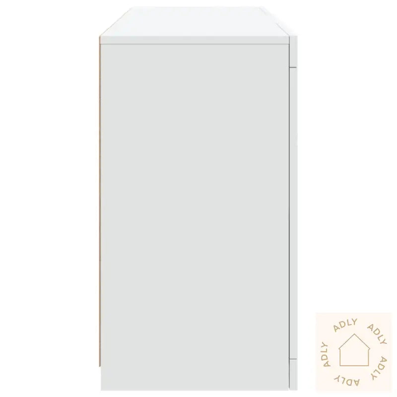 Skjenk Med Led-Lys Hvit 123X37X67 Cm