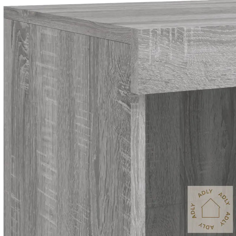 Skjenk Med Led-Lys Grå Sonoma 202X37X100 Cm