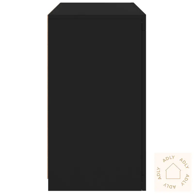 Skjenk Med Led-Lys Svart 60,5X37X67 Cm