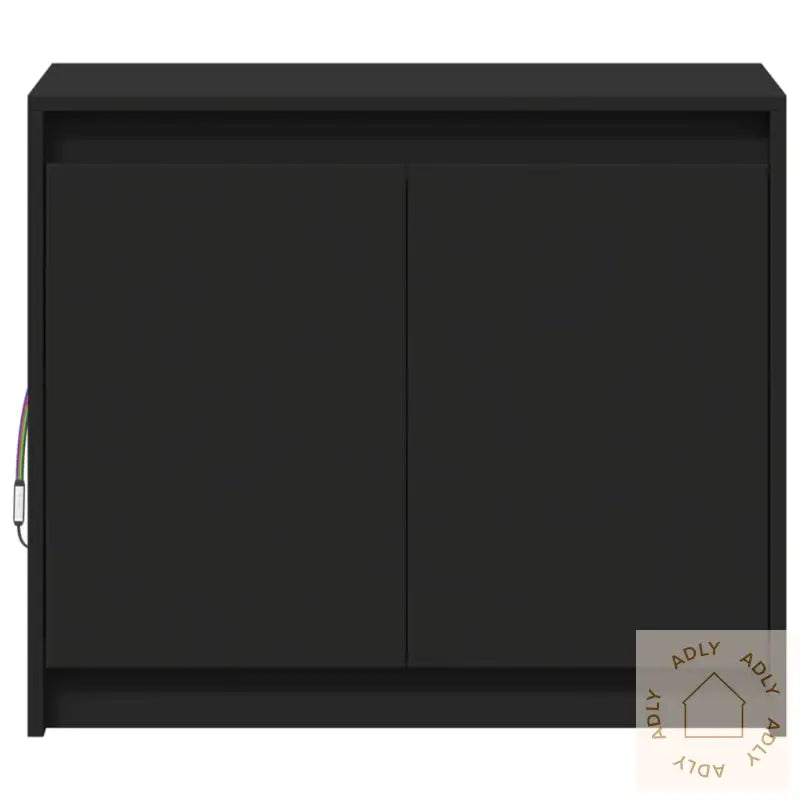 Skjenk Med Led Svart 72X34X61 Cm Konstruert Tre