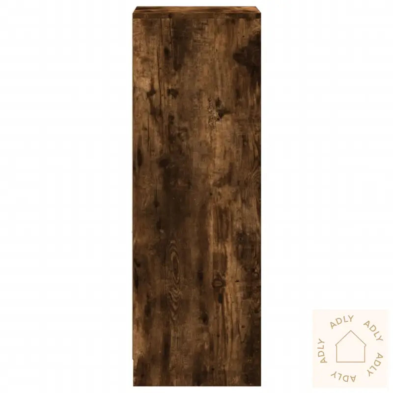 Skjenk Med Led Røkt Eik 38X34X100 Cm Konstruert Tre