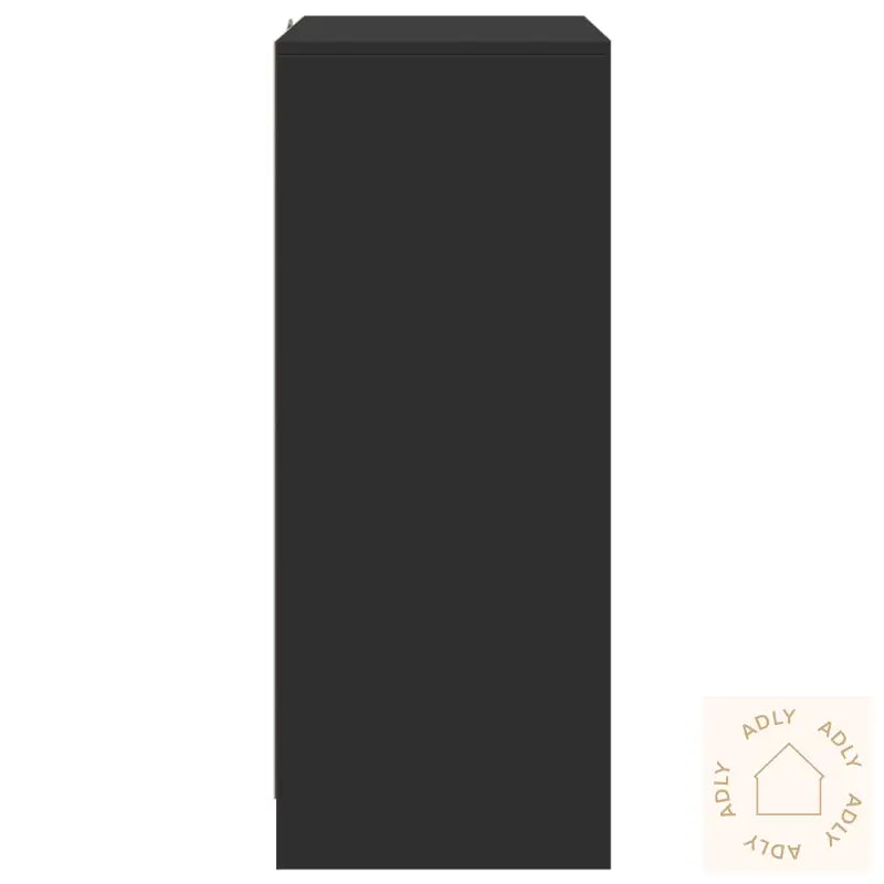 Skjenk Med Led Svart 77X34X85 Cm Konstruert Tre