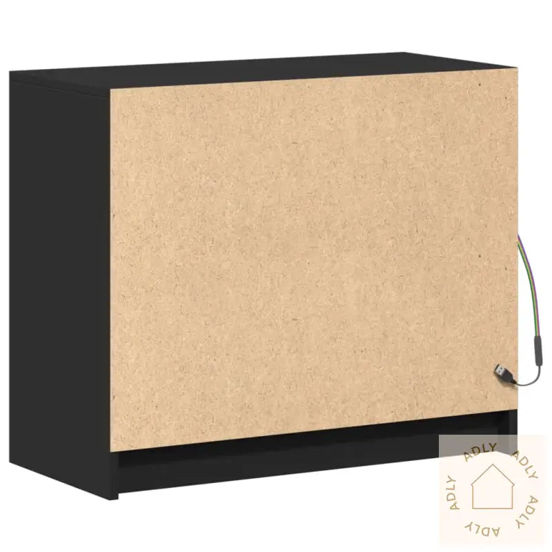 Skjenk Med Led Svart 72X34X61 Cm Konstruert Tre