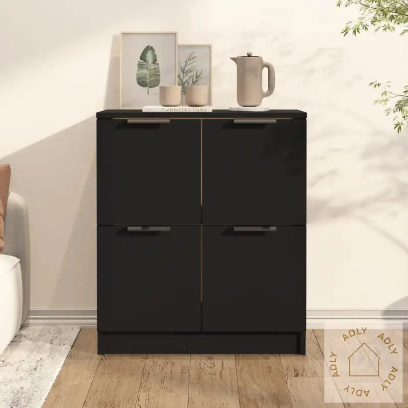 Sidebord Svart 60X30X70 Cm Konstruert Tre
