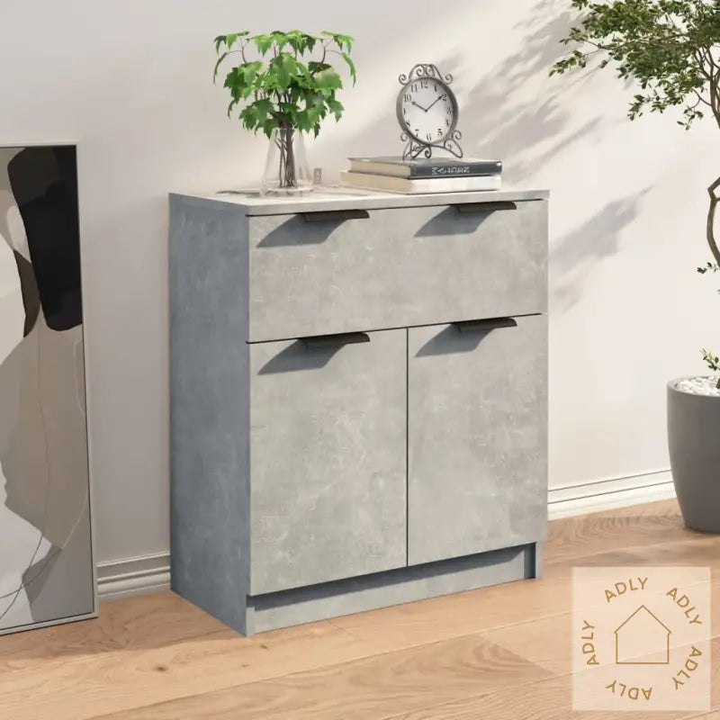 Skjenk Betonggrå 60X30X70 Cm Konstruert Tre