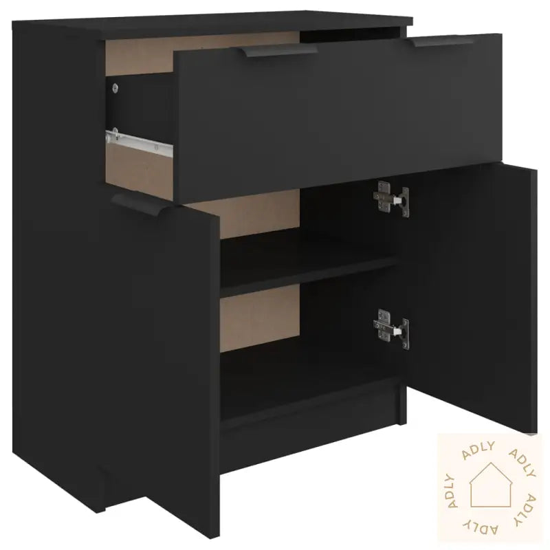 Sidebord Svart 60X30X70 Cm Konstruert Tre