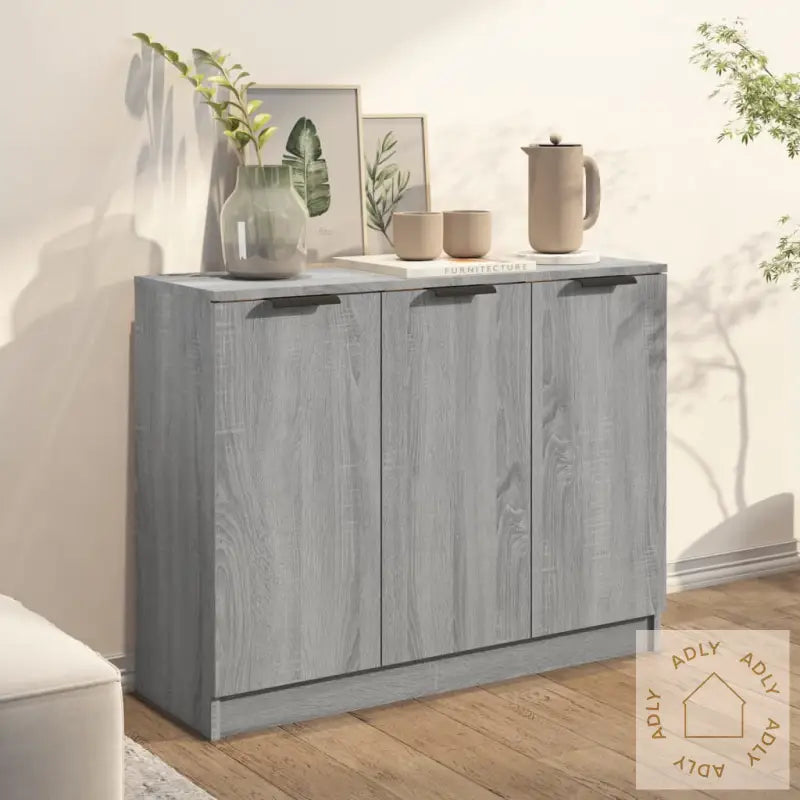 Skjenk Grå Sonoma 90,5X30X70 Cm Konstruert Tre
