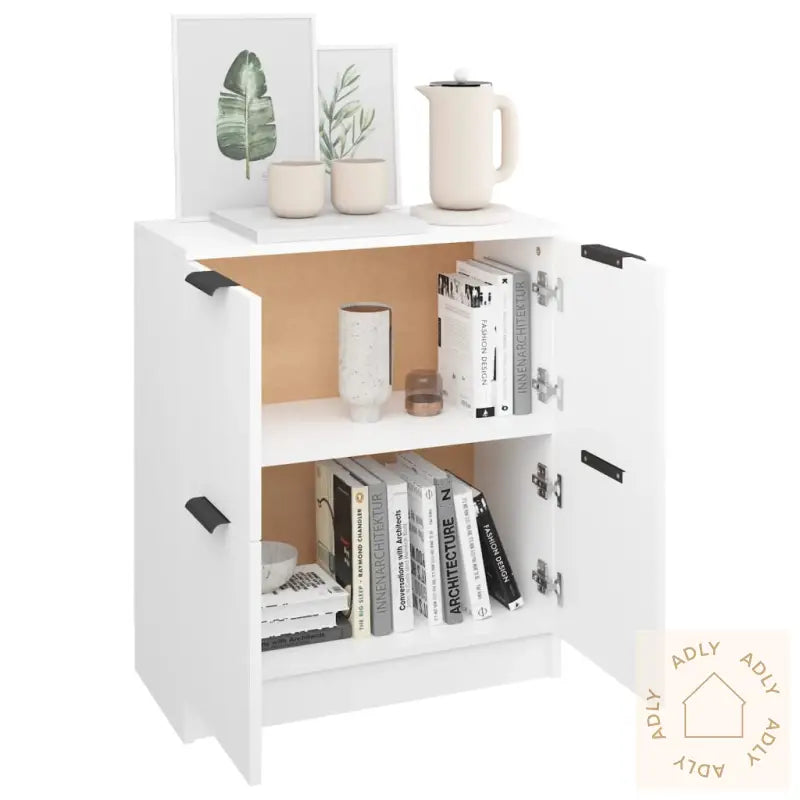 Skjenk Hvit 60X30X70 Cm Konstruert Tre