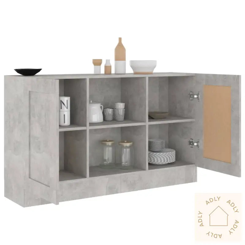 Skjenk Betonggrå 120X30,5X70 Cm Konstruert Tre