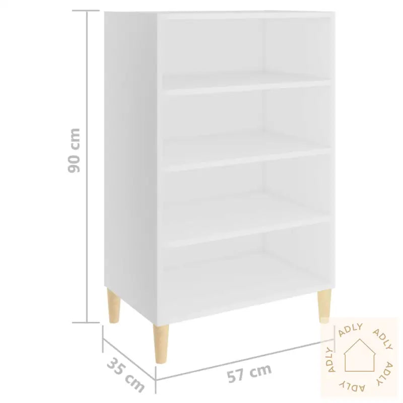 Skjenk Hvit 57X35X90 Cm Konstruert Tre