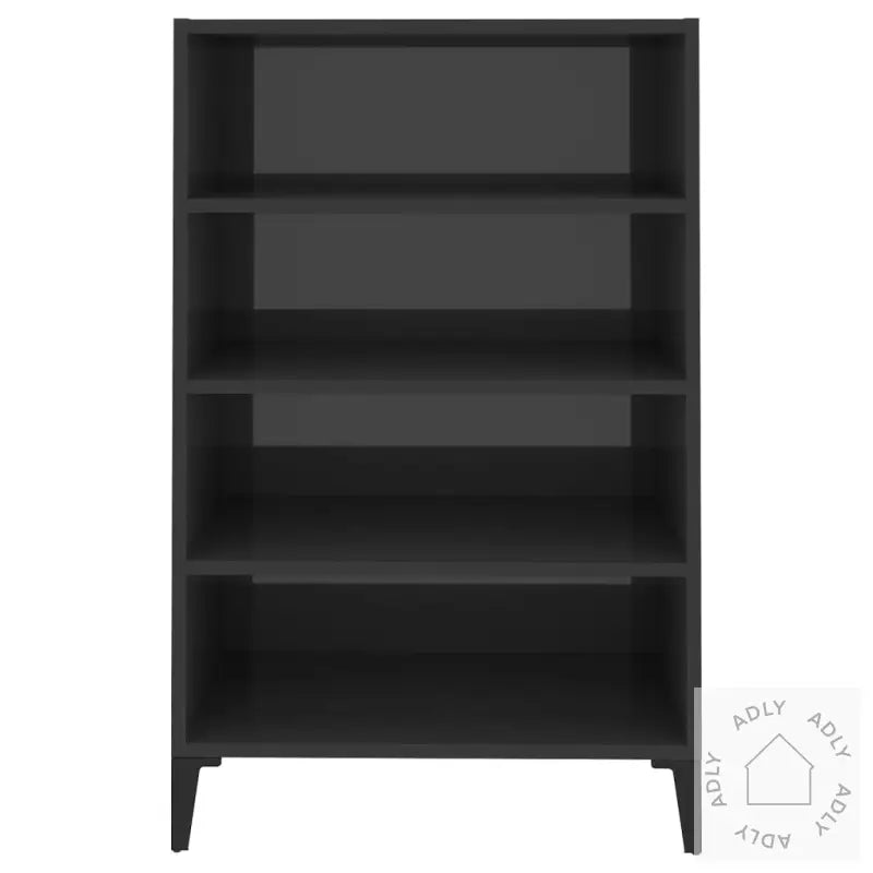 Skjenk Høyglans Grå 57X35X90 Cm Konstruert Tre