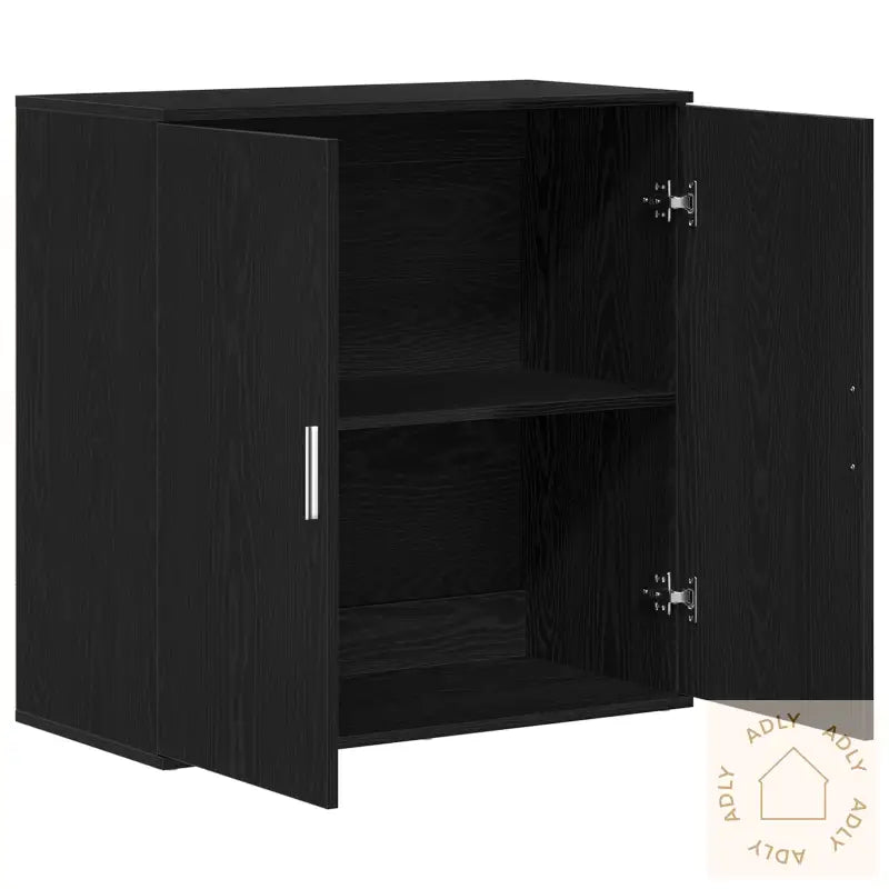 Skjenk Svart Eik 79X38X80 Cm Konstruert Tre