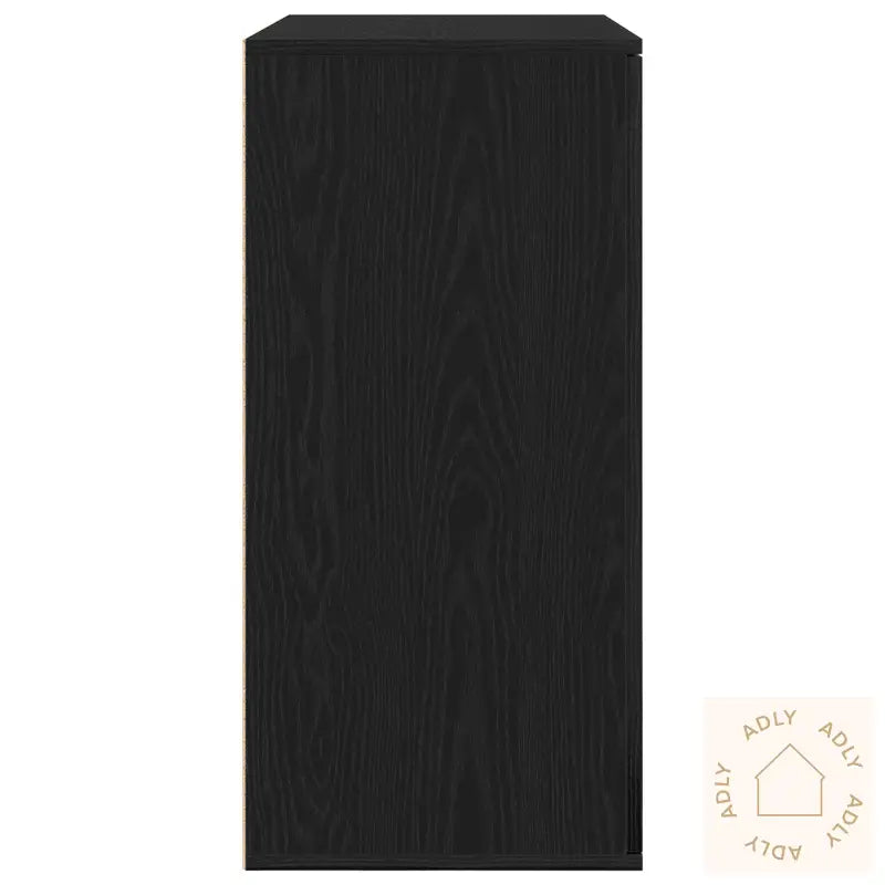 Skjenk Svart Eik 79X38X80 Cm Konstruert Tre