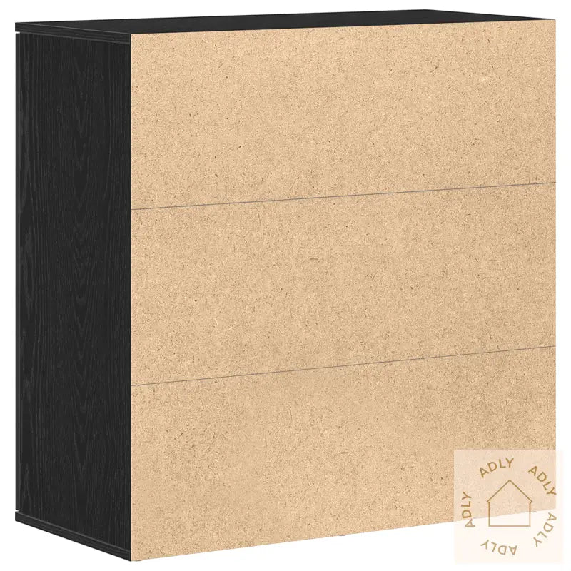 Skjenk Svart Eik 79X38X80 Cm Konstruert Tre