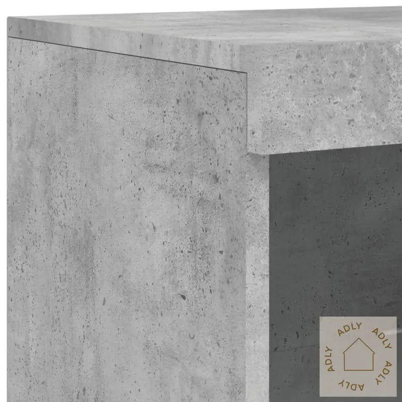 Skjenker Med Led-Lys 3 Stk Betonggrå Konstruert Tre