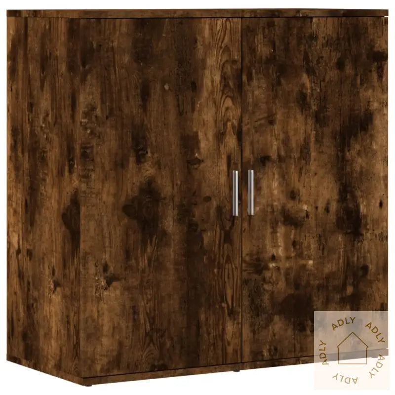 Skjenker 2 Stk Røkt Eik 79X38X80 Cm Konstruert Tre