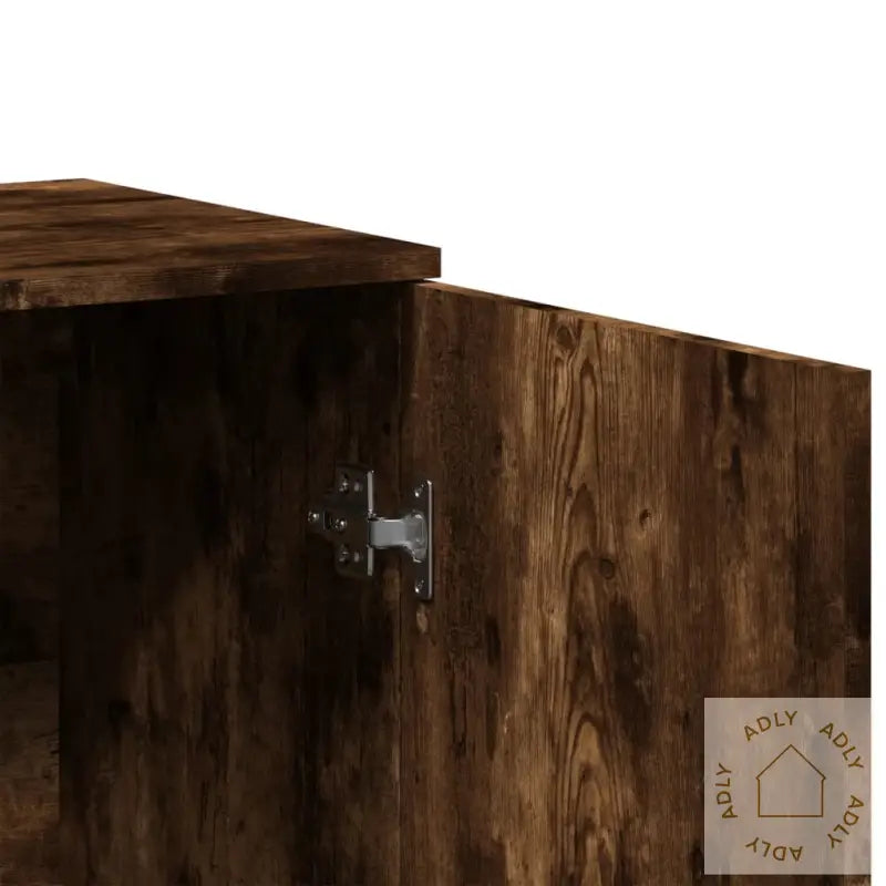 Skjenker 2 Stk Røkt Eik 79X38X80 Cm Konstruert Tre