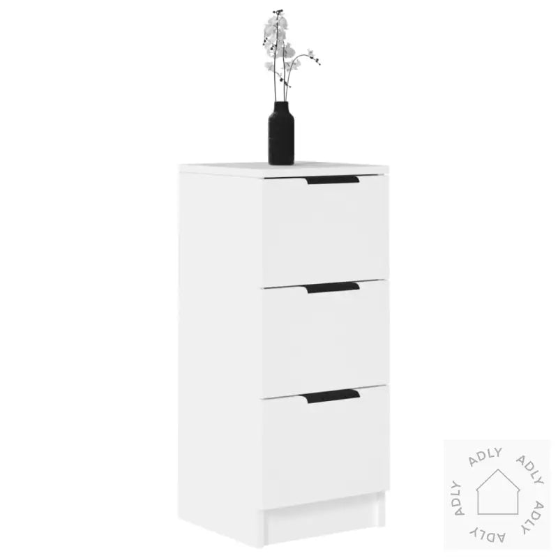 Skjenker 2 Stk Hvit 30X30X70 Cm Konstruert Tre
