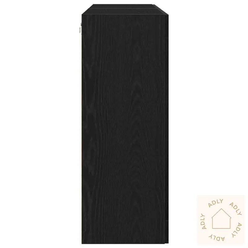 Veggskap 2 Stk Svart Eik 69,5X34X90 Cm Eik