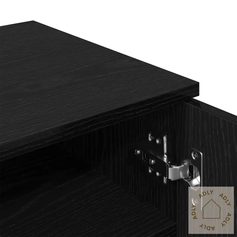 Sko Skap I Svart Eik 59X35X100 Cm, Laget Av Tre