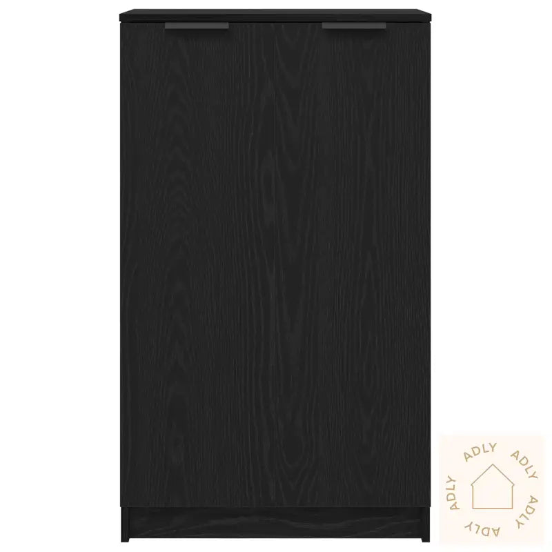 Sko Skap I Svart Eik 59X35X100 Cm, Laget Av Tre