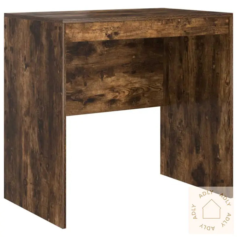 Skrivebord Med Lagringsplass Røkt Eik Konstruert Tre