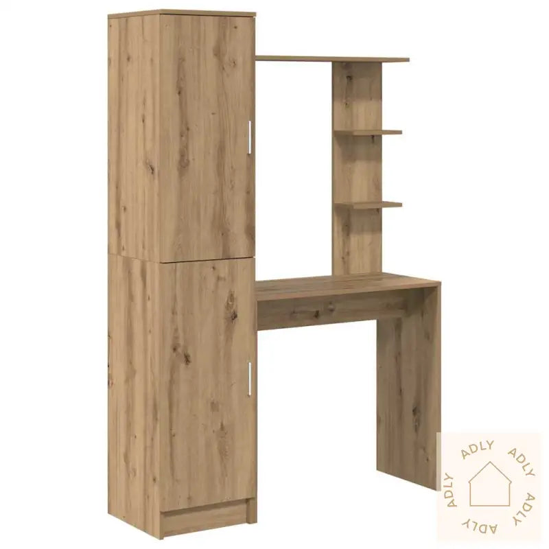 Skrivebord Med Lagring Artisan Oak Konstruert Tre