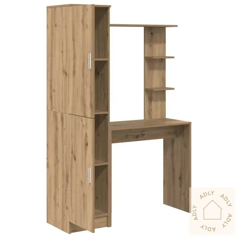 Skrivebord Med Lagring Artisan Oak Konstruert Tre
