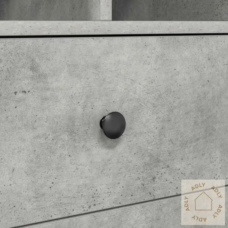 Skrivebord Med Lagring Betong Grå Konstruert Tre