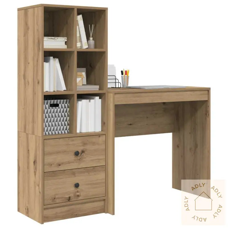 Skrivebord Med Lagring Artisan Eik Konstruert Tre