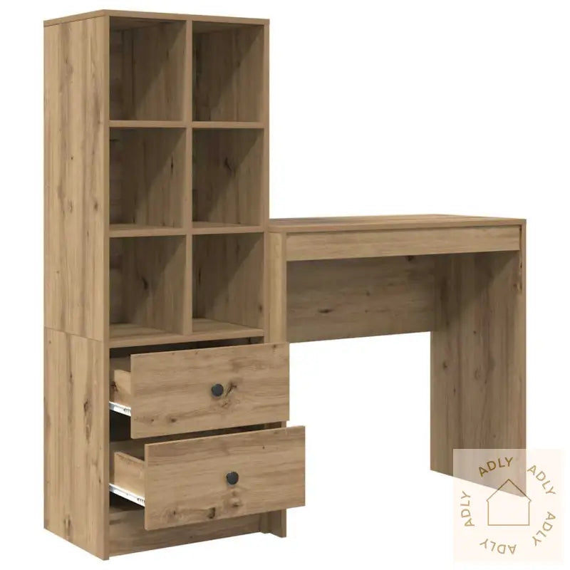 Skrivebord Med Lagring Artisan Eik Konstruert Tre