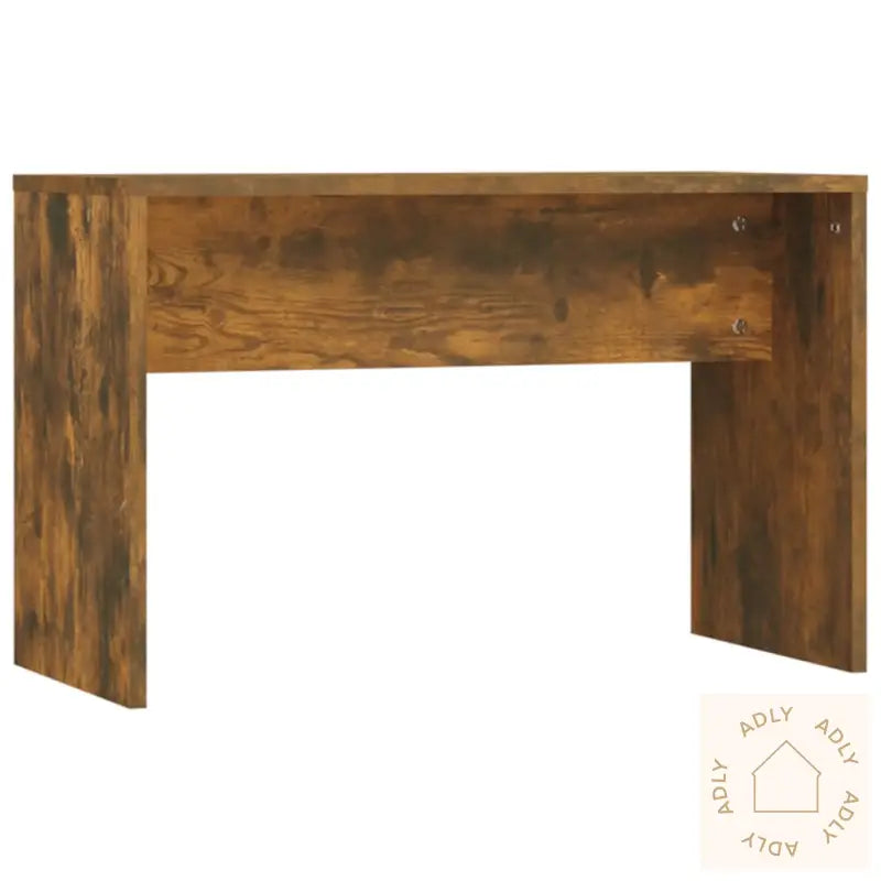 Sminkebordsett Med Led Røkt Eik Konstruert Tre