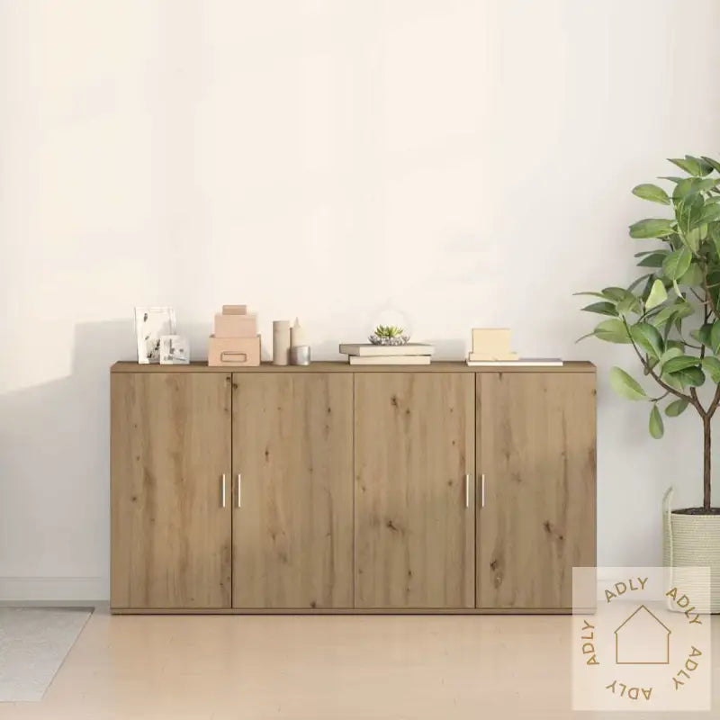 Skap 2 Stk Artisan Eik 79X38X80 Cm Konstruert Tre