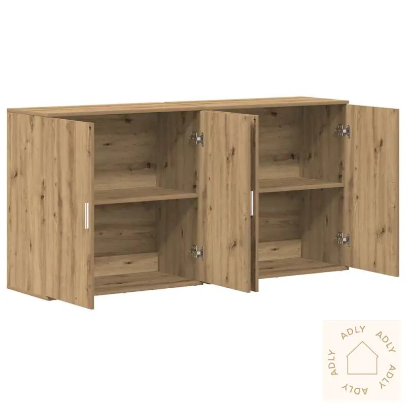 Skap 2 Stk Artisan Eik 79X38X80 Cm Konstruert Tre