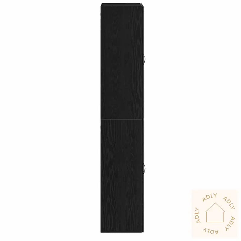 Skap, 2 Stk, Svart Eik, 69,5X34X180 Cm, Konstruert Tre