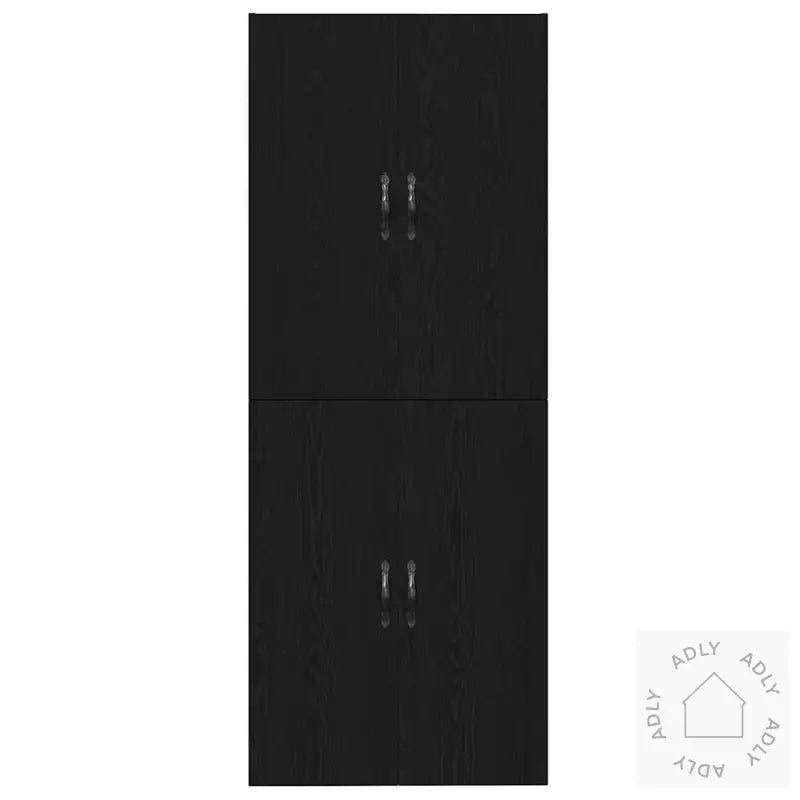 Skap, 2 Stk, Svart Eik, 69,5X34X180 Cm, Konstruert Tre