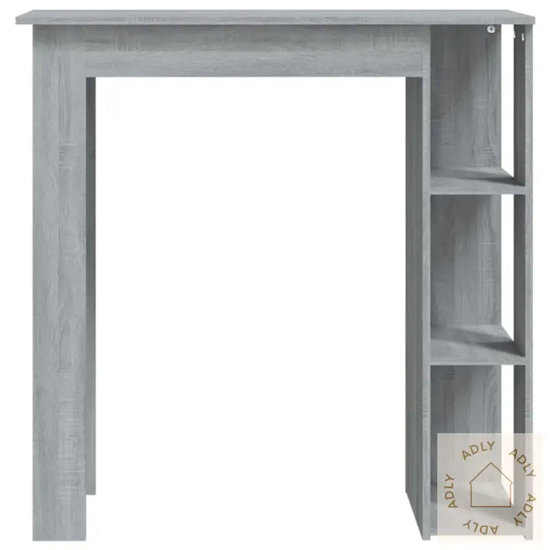 Barbord Med Hylle Grå Sonoma Eik 102X50X103,5 Cm Konstruert Tre