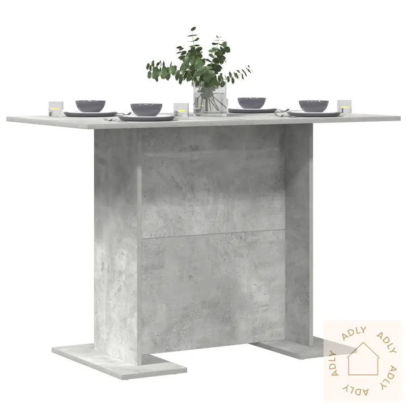 Spisebord Betonggrå 110X60X75 Cm Konstruert Tre