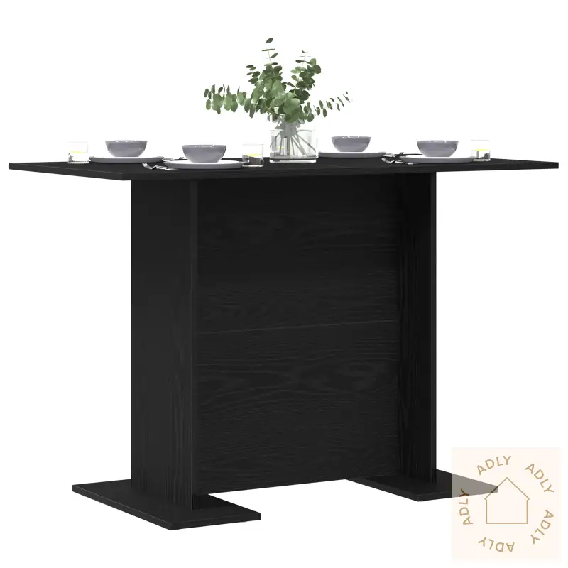Spisebord Svart Eik 110X60X75 Cm Konstruert Tre