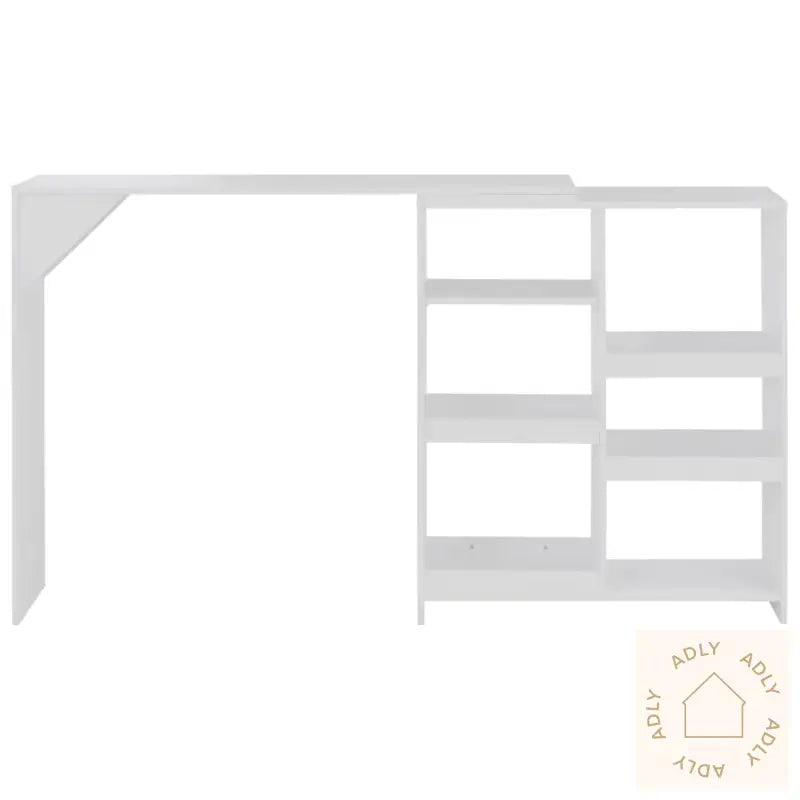 Barbord Med Flyttbar Hylle Hvit 138X39X110 Cm