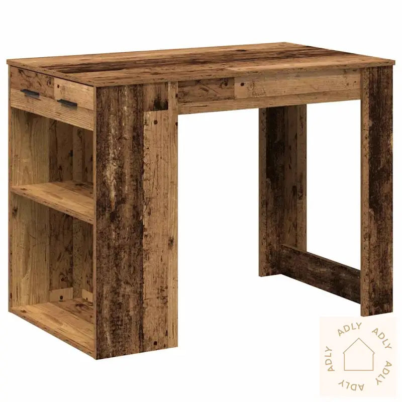 Skrivebord Med Skuff Og Hylle 102X62X77,5 Cm Konstruert Tre