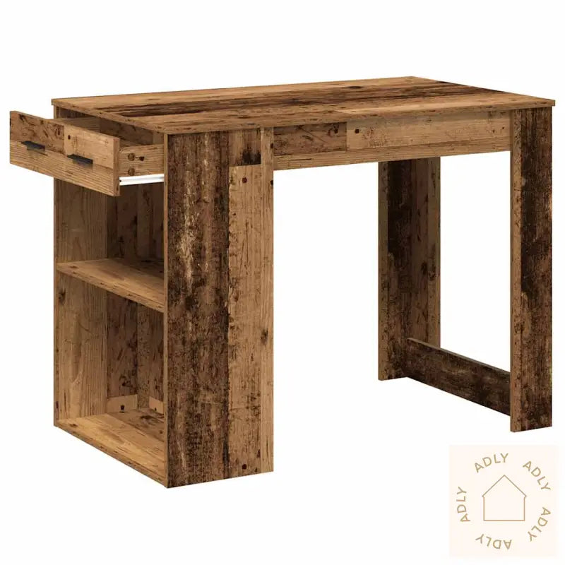 Skrivebord Med Skuff Og Hylle 102X62X77,5 Cm Konstruert Tre
